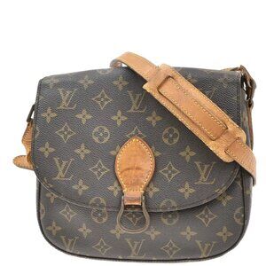 LOUIS VUITTON Saint Cloud GM Shoulder Bag Monogram Leather Brown
